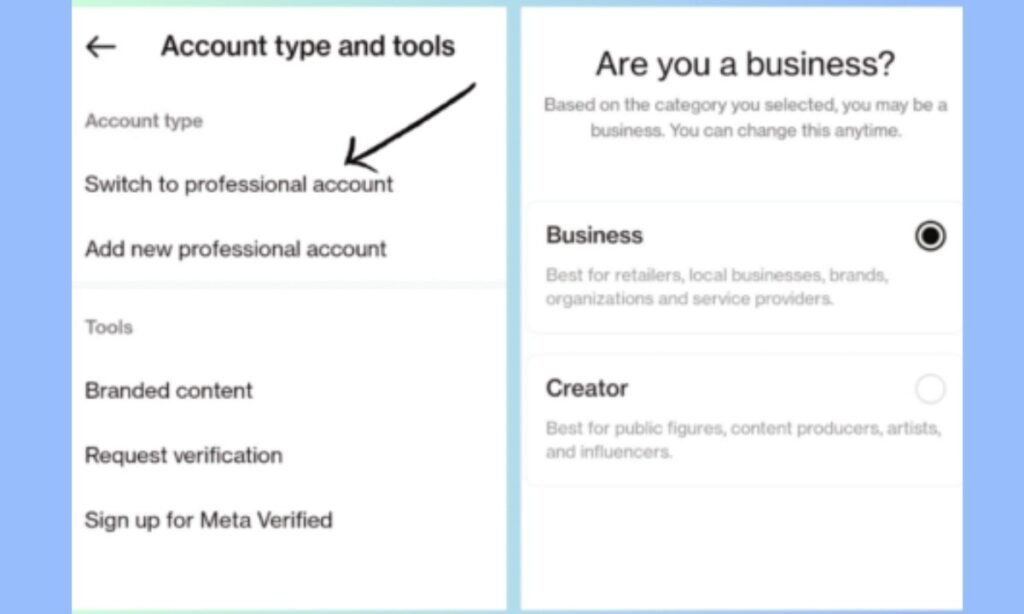 how to turn off business account on instagram 2